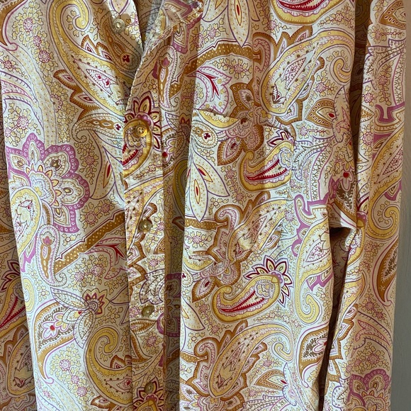 Tommy Hilfiger men's abstract floral long sleeve button up shirt- size XL - Picture 3 of 9